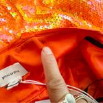 Song of Style cross back orange sequin midi dress NWT Size XS Photo 5