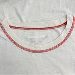 Zadig & Voltaire  Avin Topstitched Nocolor Off White Red Tee T-Shirt Size Small Photo 9