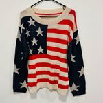 Nordstrom USA American flag Patriotic Stars and Stripes knit Sweater Size Medium Photo 4