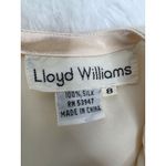 Vintage Lloyd Williams Silk cream blouse beaded sequin draped cowl neck medium Photo 12