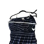 One Clothing  summer cotton striped navy dress size medium rope shoulders sun dre Photo 6