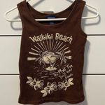Waikiki Beach Y2K Brown Tank Top Photo 1