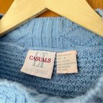 •Vintage floral embroidered knit sweater• Size M Blue Size M Photo 1