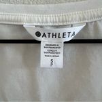 Athleta  Designed in SF White Rounded Neck Tee T-Shirt Top Small Photo 1