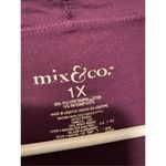 Mix & Co Purple Black Built In Tank Top Short Sleeve Cardigan Size 1X Photo 3
