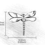 Artisan  Handmade 925 Silver Gold Dragonfly - The Hermosa Dainty Earrings Photo 8