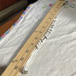 Vintage white mother of pearl seed bead choker 14”. Photo 5