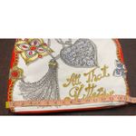 Brighton All That Glitters Love Holiday Tote Bag Jewelry Print Canvas Red Gold Photo 7