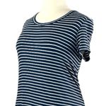 Time And Tru Maternity Dress Tee Shirt Midi Blue Stripe Women’s Size Large 12/14 Photo 8