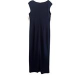 Slny NEW  dress navy blue Long Maxi Crystal Embellishment Front Slit Formal Sz 10 Photo 2