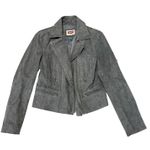 Levi's Women's Gray Suede Genuine Leather Moto Biker Jacket Small Photo 0