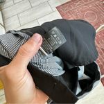 Joie  Black White Gingham Elastic Waist Crop Stretch Pull On Business Casual Pant Photo 4