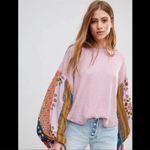 We The Free Free people blossom print Dolan balloon sleeve top mixed paisley thermal top Photo 10