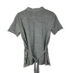Marella Light Gray Knit Lace Side Short Sleeve Top S Photo 1