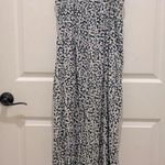 Buenos Ninos Navy Blue with White Flowers Spaghetti Strap Boho Jumpsuit Size M Photo 1