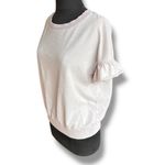 Jane & Delancey Women's Sweatshirt Top Vintage Look Ruffle Short Sleeve M Pink Size M Photo 2