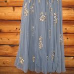 Mac Duggal 5717 Womens Blue Embellished Butterfly Sleeve High Neck Gown Photo 8