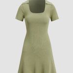 Commence Collared Ribbed Square Neck Dress Photo 1