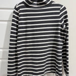 Lands' End Striped Mock Turtleneck Nautical Coastal S Photo 0