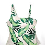 Old Navy  Tropical Leaf White One Piece Bathing Suit Swimwear Medium Photo 2