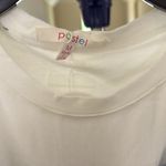 Denim and White Pearl Embellished Top Blue Size M Photo 5