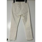 Mother The Mid Rise Dazzler Crop Fray Jean Cream Puffs Size 28 6 US NWOT Raw Hem Photo 7