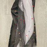 L'ATISTE  shorts romper black with tulle flowing sleeves with pearl style beads M Photo 6