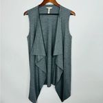 Matilda Jane  Count it Out Vest Gray Open Drape Front Cardigan Soft XSmall‎ Photo 2