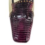 VTG Fashion Influences Purple Snakeskin/Sheer Mesh Pumps Heels w/ Studs Sz 10 M Photo 6