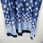 Oscar de la Renta  Pink Label Blue Polka Dot Batik Print Caftan Coverup Robe Photo 3