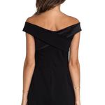 Halston Heritage Black Off Shoulder Dress with Crisscross Detail Sz. S Photo 2