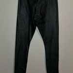 Hollister black faux leather fleece lined legging pants women's size XS Photo 3