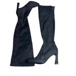 Nine West  Sizzle 2 Over The Knee Boot Size 9 Tall Faux Suede Black Heeled NEW Photo 2