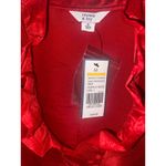 Crown & Ivy  red ruffle neck red blouse size medium new with tags Photo 3