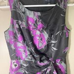 Banana Republic  dress 4p Floral feather Sleeveless Dress Black and Purple Photo 2