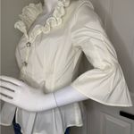 Chetta B  Elegant Cream Ruffle Blouse Photo 1