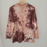 We The Free  People Womens sz XS Be Free Tie Dye LS Shirt Pink Crew Neck Cotton Photo 12