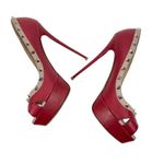 Valentino Garavani  Rockstud Two Tone Platform Pumps Peep Toe Size 41 Photo 6