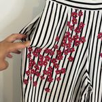 ZARA Striped Cherry Blossom Culottes Wide Leg Pants XS Photo 8