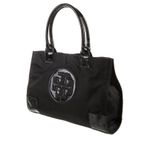 Tory Burch Ella Black Nylon & Patent Leather Tote Photo 4