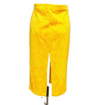 ZARA Orange Abstract Printed Cutout Tie Waist Midi Skirt Size Medium Photo 5