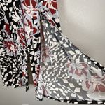 Free People Movement Abs Tracker Floral Print Split Leg Pants Size XS Black Red Photo 2