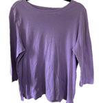 Coldwater Creek Best 100% Egyptian Cotton Boat Neck Quarter Sleeve Top XL Photo 0