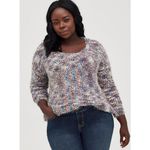 Torrid  Drop Shoulder Multicolor Popcorn Fuzzy Print Crew Neck Sweater Size 1X Photo 7
