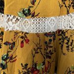 Entro  Mustard Yellow Anthro Blouse Bohemian Boho Size Small EUC #4912 Photo 2