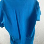 Ralph Lauren VINTAGE Blue Polo Shirt Womens Medium Black Big Pony Number 3 Photo 4