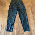 Bershka Berksha black faux leather straight leg pants size 30 Photo 9