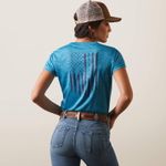 Ariat  Tek Laguna Patriot‎ Women’s Blue T-Shirt Size Medium Photo 1