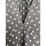 ZARA  Gray & White Polka Dot V Neck Blouse Size M Photo 6