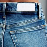 RE/DONE  70s High Rise Stove Pipe Jeans Broken In Dark Wash Size 24 Straight Leg Photo 9